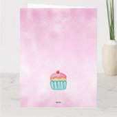 Rosa mit Herzblasen Kindergeburtstag Fotokarte Karte (Rückseite)