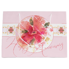 Rosa mit Koralle und Taupe Große Geschenktüte