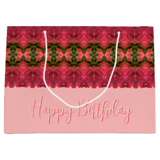 Rosa mit Korallen und Burgund Große Geschenktüte