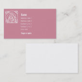 Rosa mit Kunst Nouveau Rosen-Geschäfts-Karte Visitenkarte (Vorne/Hinten)