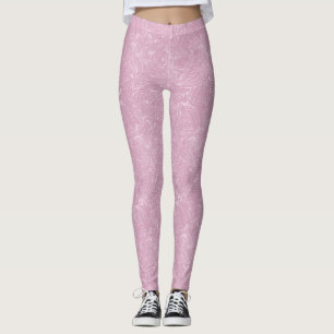 Rosa mit Leggings mit Blumenmuster