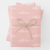 Rosa mit Liebe und Papierfolien Geschenkpapier Set (Beispiel)