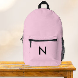 Rosa Mit Monogramm Elegante Hübsch Moderne Moderne Bedruckter Rucksack