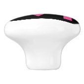 Rosa, mit Monogramm Keramik-Schwarzweiss-Griff Keramikknauf (Seitenansicht)