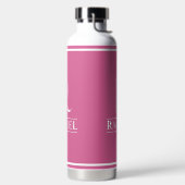 Rosa Mit Monogramm Wasserflasche Trinkflasche (links)