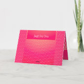 Rosa mit Polka-Punkten Karte (Rückseite)