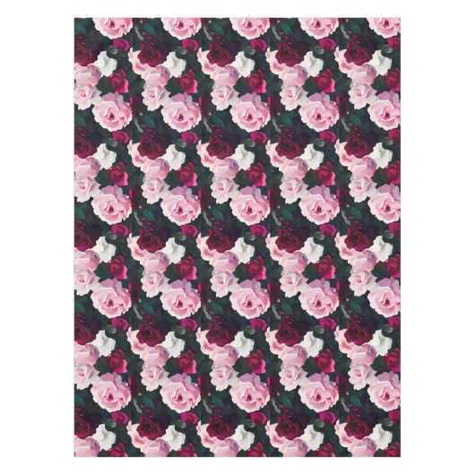 Rosa mit rosa und roter Farbe bemalt Tischdecke (Vorderseite)