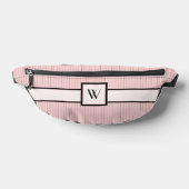 Rosa mit schwarzem Pinstreifen Bauchtasche (Ablage )