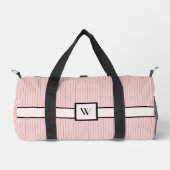 Rosa mit schwarzem Pinstreifen Duffle Bag (Vorderseite)