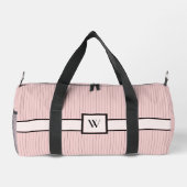 Rosa mit schwarzem Pinstreifen Duffle Bag (Rückseite)