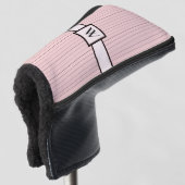 Rosa mit schwarzem Pinstreifen Putter Abdeckung Golf Headcover (3/4 Vorderseite)