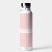 Rosa mit schwarzem Pinstreifen Trinkflasche (Rechts)