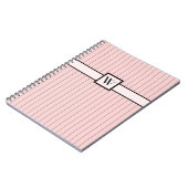Rosa mit schwarzem Pinstripes-Notebook Notizblock (Linke Seite)