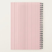 Rosa mit schwarzem Pinstripes-Plakat Planer (Rückseite)
