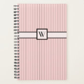 Rosa mit schwarzem Pinstripes-Plakat Planer (Vorderseite)