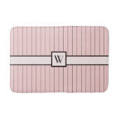 Rosa mit schwarzen Pinstripes Bath Mat Badematte (Vorderseite)