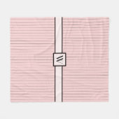Rosa mit schwarzen Pinstripes Fleece Blankon (Vorderseite (Horizontal))