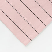 Rosa mit schwarzen Pinstripes Fleece Blankon (Ecke)