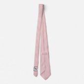 Rosa mit schwarzen Pinstripes Krawatte (Rückseite)
