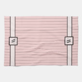Rosa mit schwarzen Pinstripes Küche Handtuch (Horizontal)