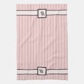 Rosa mit schwarzen Pinstripes Küche Handtuch (Vertikal)