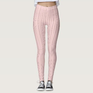 Rosa mit schwarzen Pinstripes-Leggings Leggings