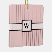 Rosa mit schwarzen Pinstripes Ornament (Rechts)