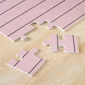 Rosa mit schwarzen Pinstripes Puzzle (Seite)