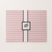 Rosa mit schwarzen Pinstripes Puzzle (Horizontal)
