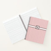 Rosa mit schwarzen Pinstripes Spiral-Notebook Notizblock (Innenseite)