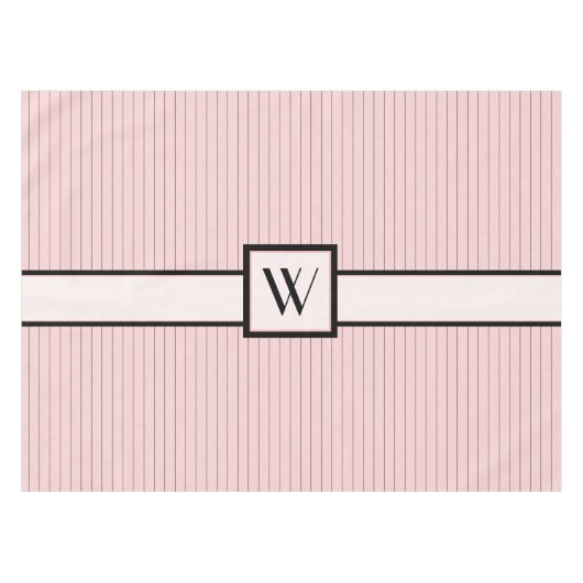 Rosa mit schwarzen Pinstripes Tablette Tischdecke (Vorderseite (Horizontal))