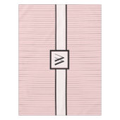 Rosa mit schwarzen Pinstripes Tablette Tischdecke (Vorderseite)