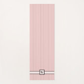 Rosa mit schwarzen Pinstripes Yogamatte (Vorderseite)