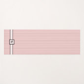Rosa mit schwarzen Pinstripes Yogamatte (Vorderseite (Horizontal))