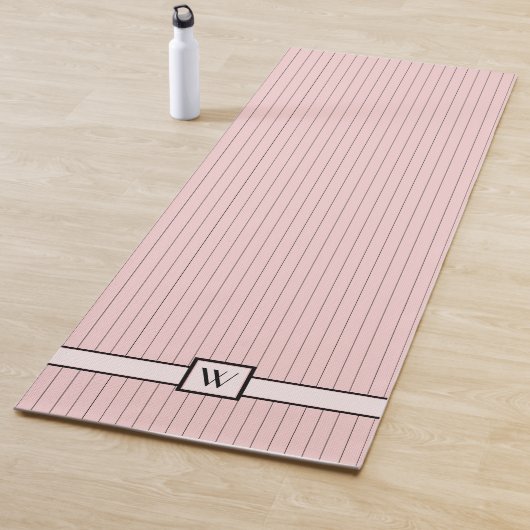 Rosa mit schwarzen Pinstripes Yogamatte (Beispiel)