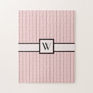 Rosa mit schwarzen Streifen Puzzle