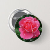 Rosa mit Sternen Button (Vorne & Hinten)