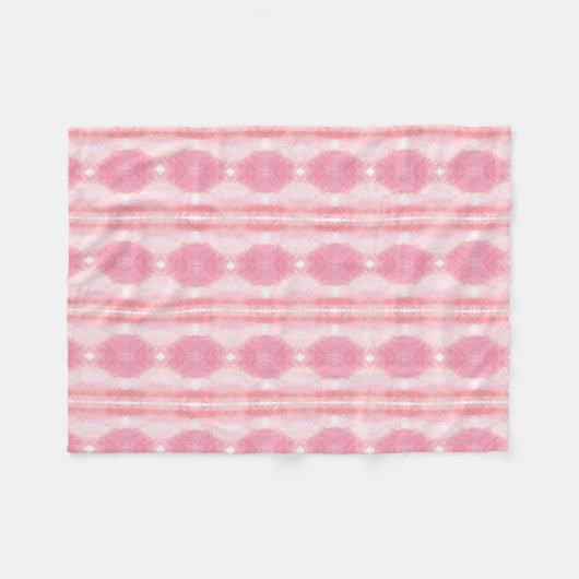 Rosa mit Weiß Fleecedecke (Vorderseite (Horizontal))