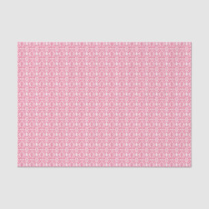Rosa mit weißem Crochet-Lace-Muster Seidenpapier