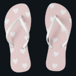 Rosa mit weißem Herzen Badesandalen<br><div class="desc">NewParkLane - Flip Flops,  mit einem niedlichen Handmuster kleine weiße Herzen gezeichnet. Ein niedliches Design für Mädchen oder für eine Hochzeit am Strand. Karo diese Auflistung für passende Elemente aus. Auch in heißen rosa erhältlich.</div>