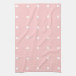 Rosa mit weißem Polka Dosen Küchentücher