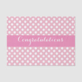 Rosa mit weißem Polka-Punkt Seidenpapier (Vorderseite)