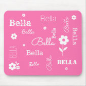 Rosa mit weißen Blume, individuell angepasstes Mau Mousepad (Vorne)