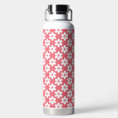 ROSA MIT WEISSEN GÄNSEBLÜMCHEN TRINKFLASCHE (Rückseite)