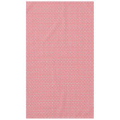 Rosa mit weißen Polka-Punkten und Cartoon-Bögen Tischdecke (Vorderseite)