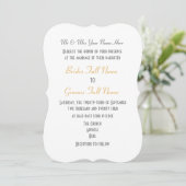 Rosa mit weißer Spitze Goldklee Hochzeit Einladung (Stehend Vorderseite)