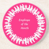 Rosa Mitarbeiter des Monats Untersetzer (Vorne)