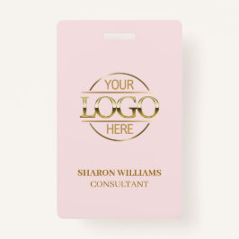 Rosa Mitarbeiter-ID mit benutzerdefiniertem Firmen Ausweis