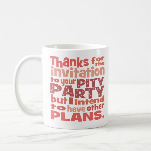 Rosa Mitleid-Party-Tasse Kaffeetasse (Links)