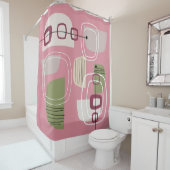 Rosa Mitte Jahrhundert Moderne Duschvorhang (Beispiel)